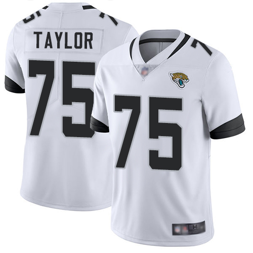 Nike Jacksonville Jaguars #75 Jawaan Taylor White Men Stitched NFL Vapor Untouchable Limited Jersey->jacksonville jaguars->NFL Jersey